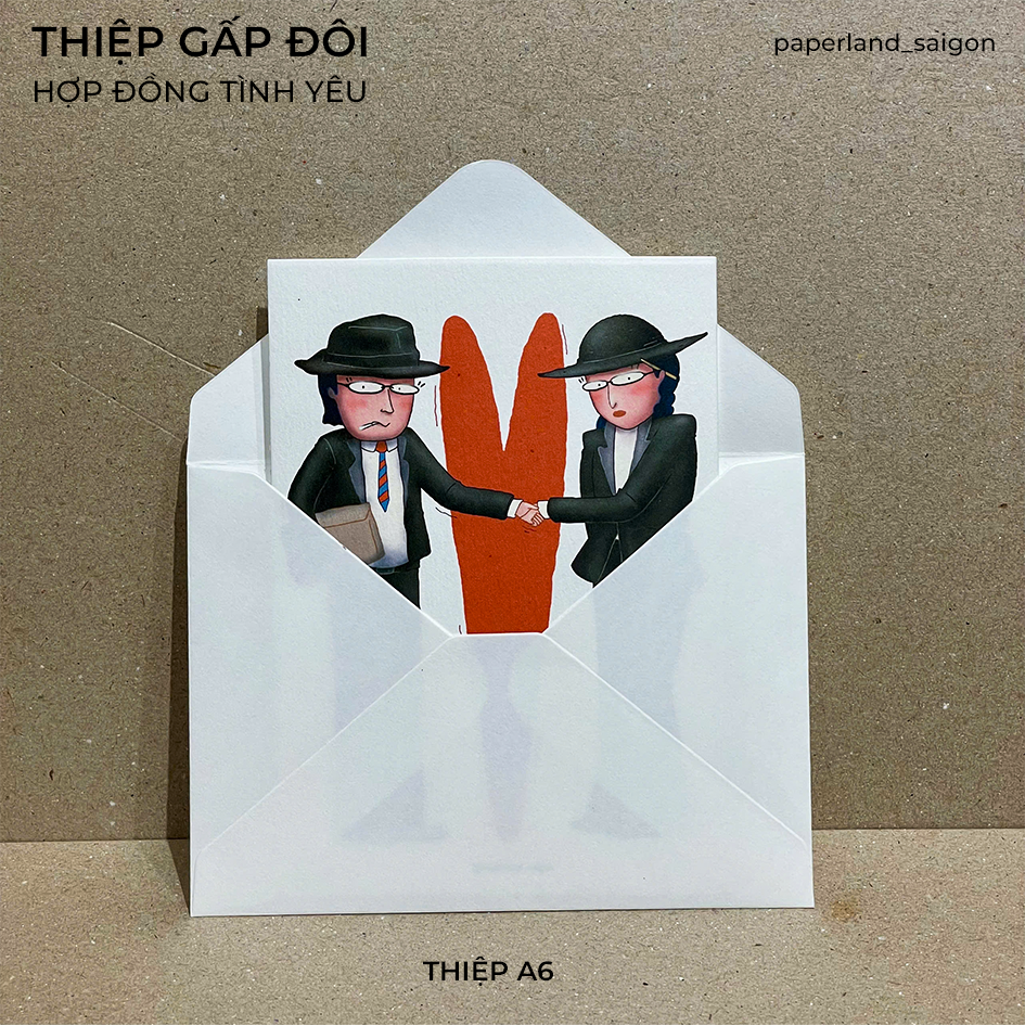 THIỆP GẤP ĐÔI "HỢP ĐỒNG TÌNH YÊU"