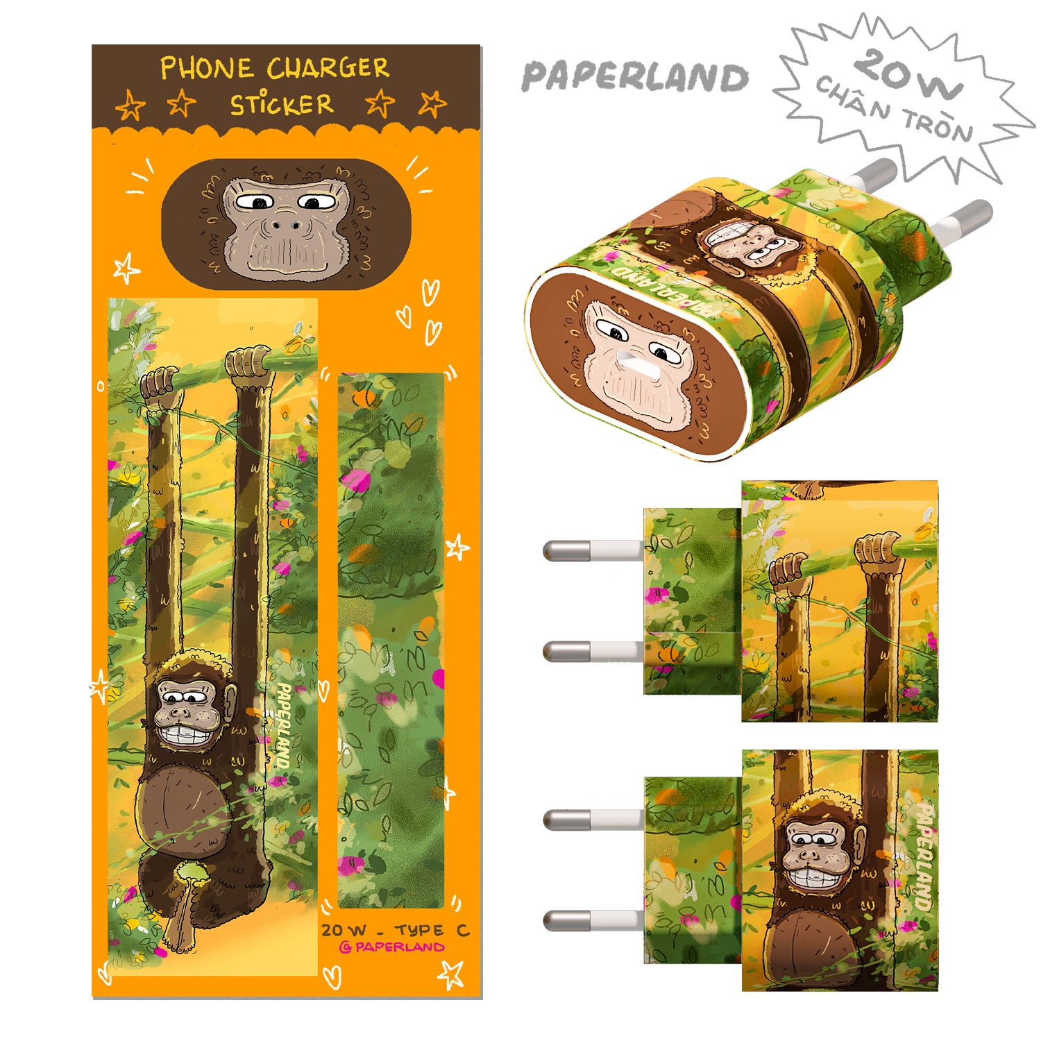 "ANIMAL" PHONE CHARGER STICKER