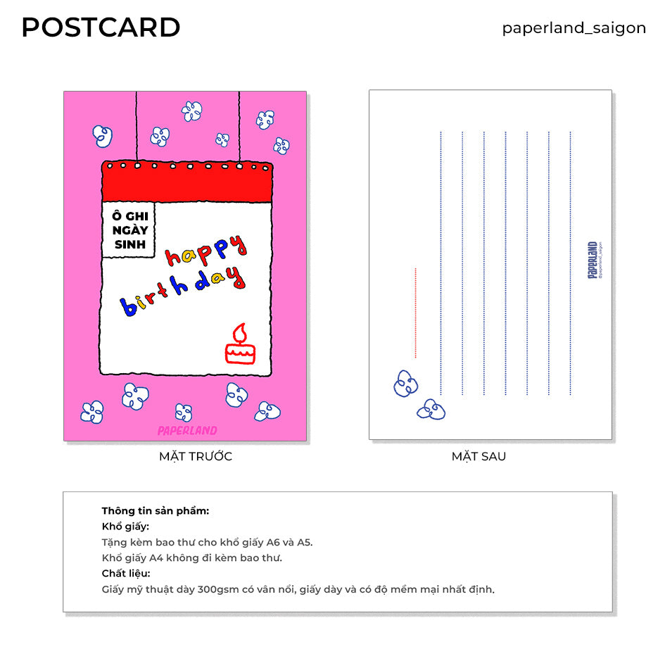 "MARK THE BIRTHDAY DATE" POSTCARD