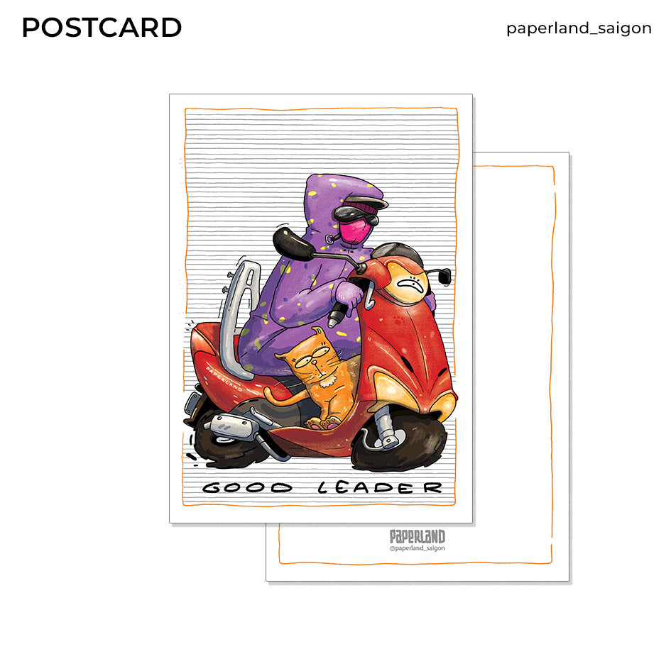 "GOOD LEADER" POSTCARD