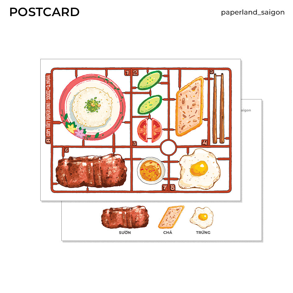 "RUNNER CƠM TẤM VIỆT NAM" POSTCARD