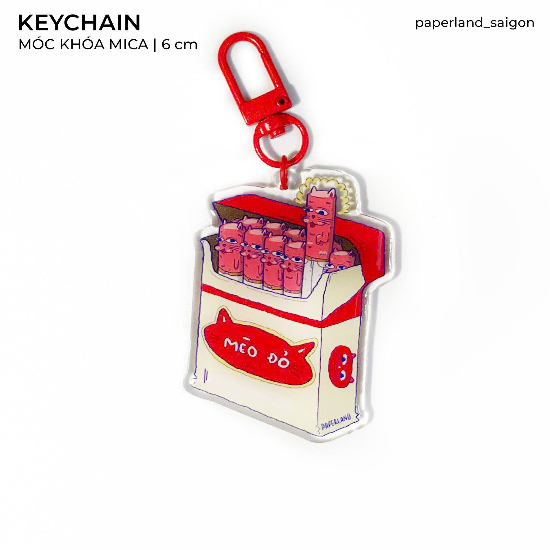 "GÓI THUỐC MÈO ĐỎ" KEYCHAIN