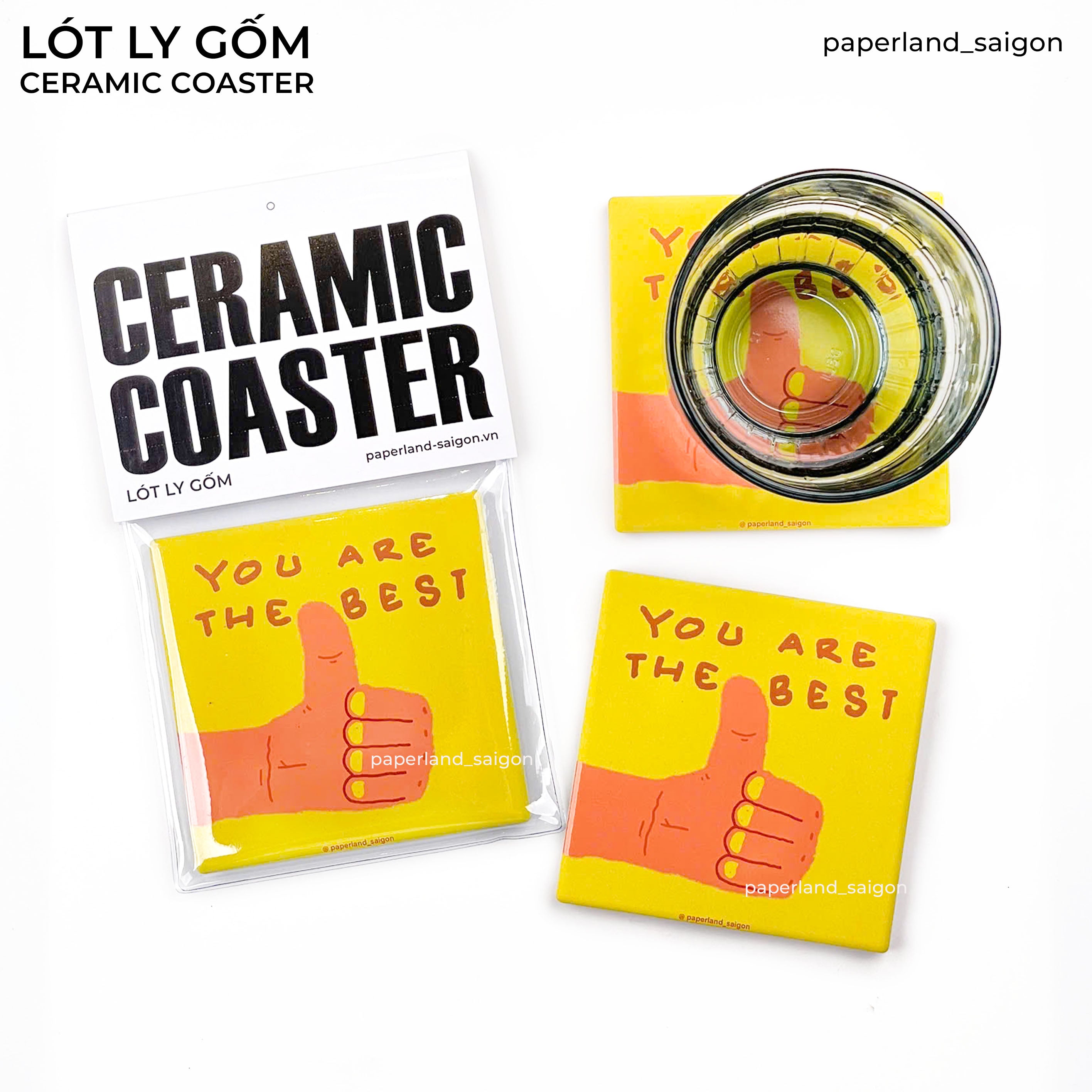 "YOU ARE THE BEST" CERAMIC COASTER
