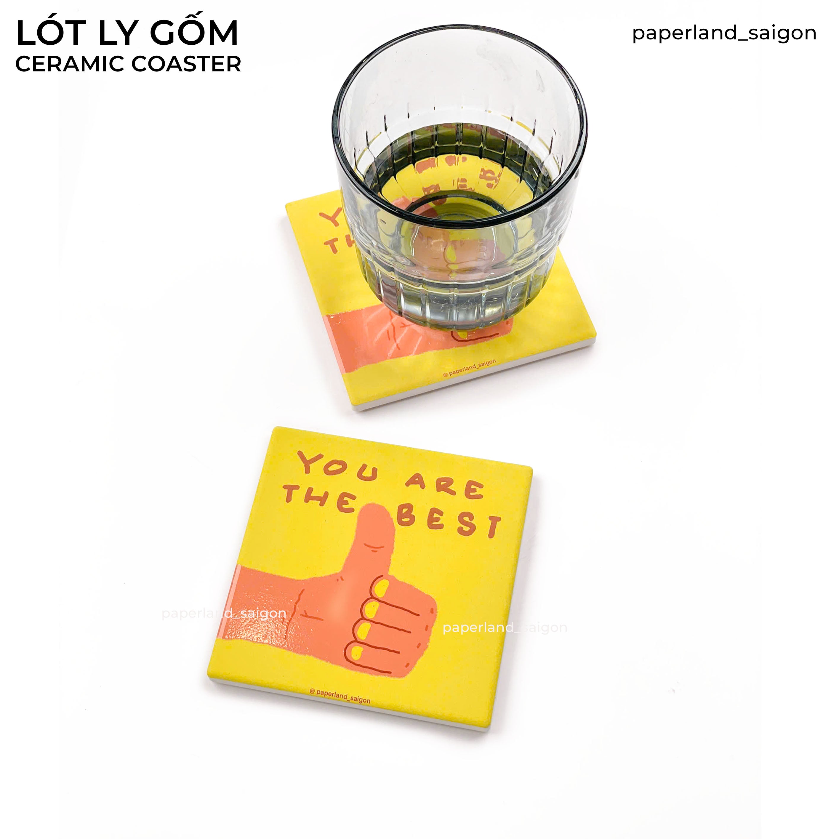 "YOU ARE THE BEST" CERAMIC COASTER