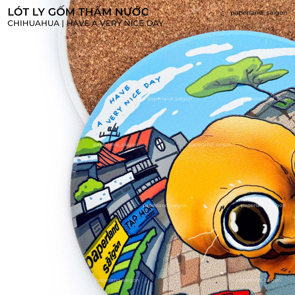 "CHIHUAHUA - HAVE A NICE DAY" CERAMIC COASTER