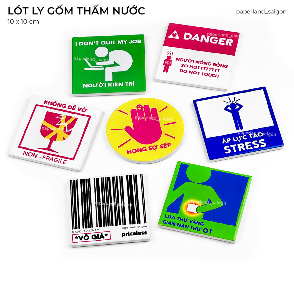 "VĂN PHÒNG" CERAMIC COASTER