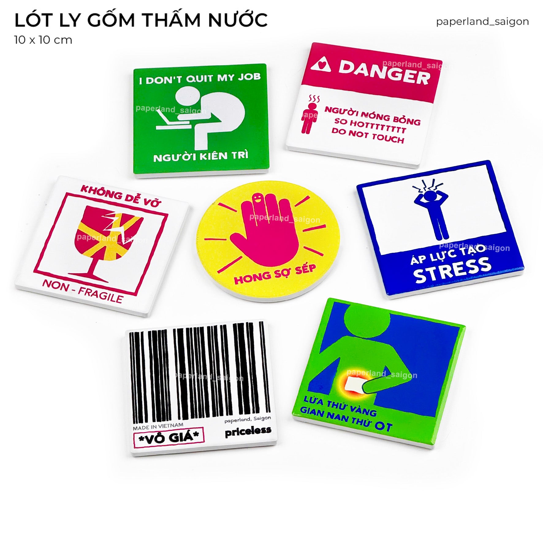 "VĂN PHÒNG" CERAMIC COASTER