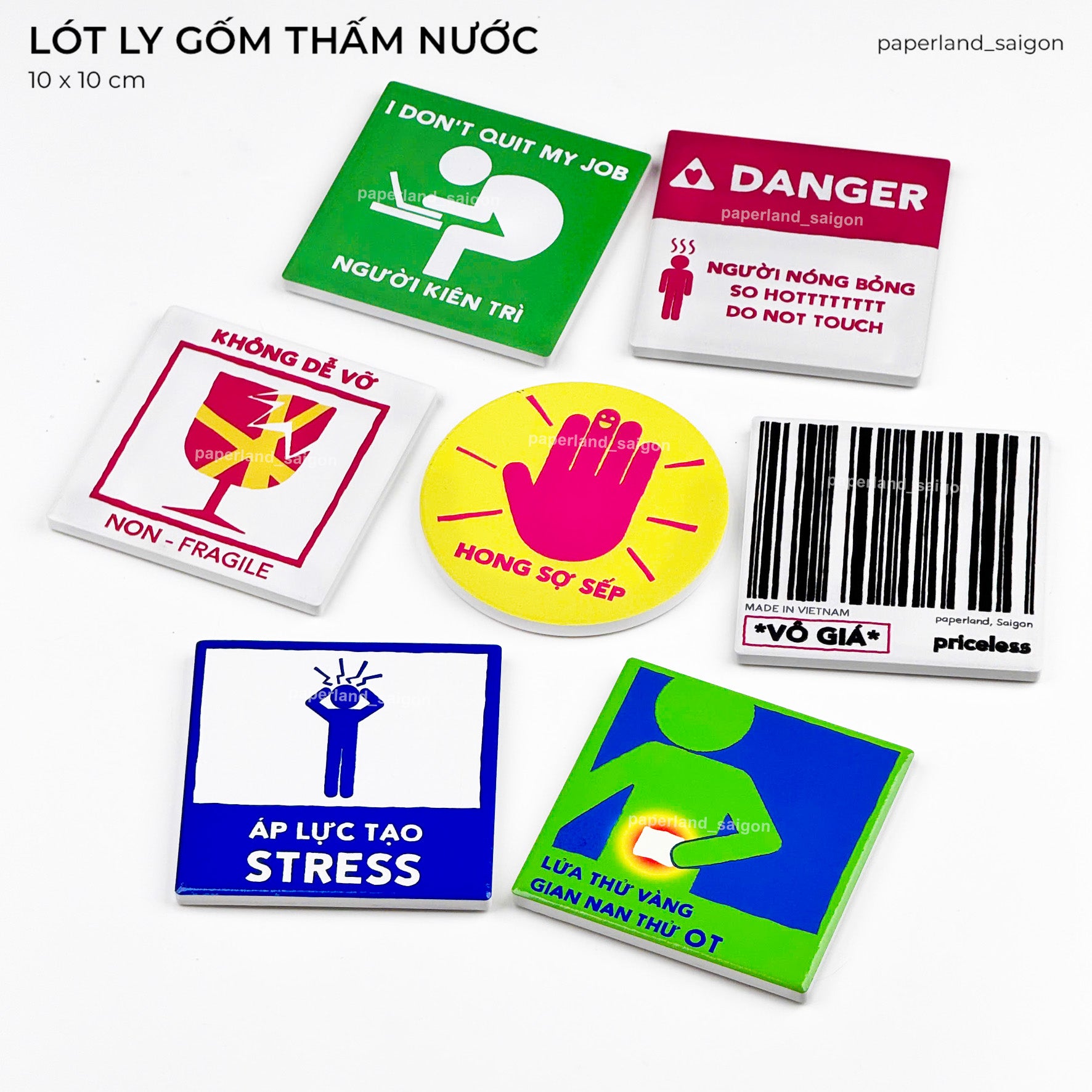 "VĂN PHÒNG" CERAMIC COASTER