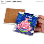 "NGƯỜI ĐAU LƯNG" CERAMIC COASTER