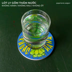 "KHÔNG HÀNH, KHÔNG RAU, KHÔNG ỚT" CERAMIC COASTER