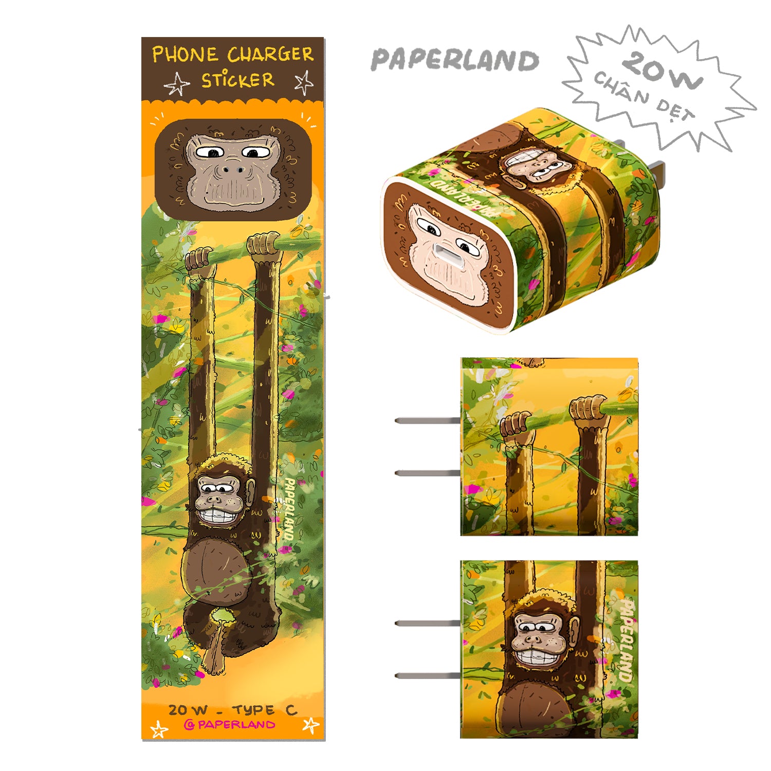 "ANIMAL" PHONE CHARGER STICKER