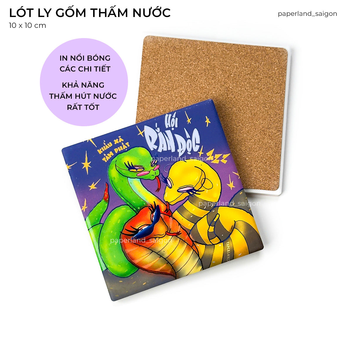 "RẮN ĐỘC" CERAMIC COASTER