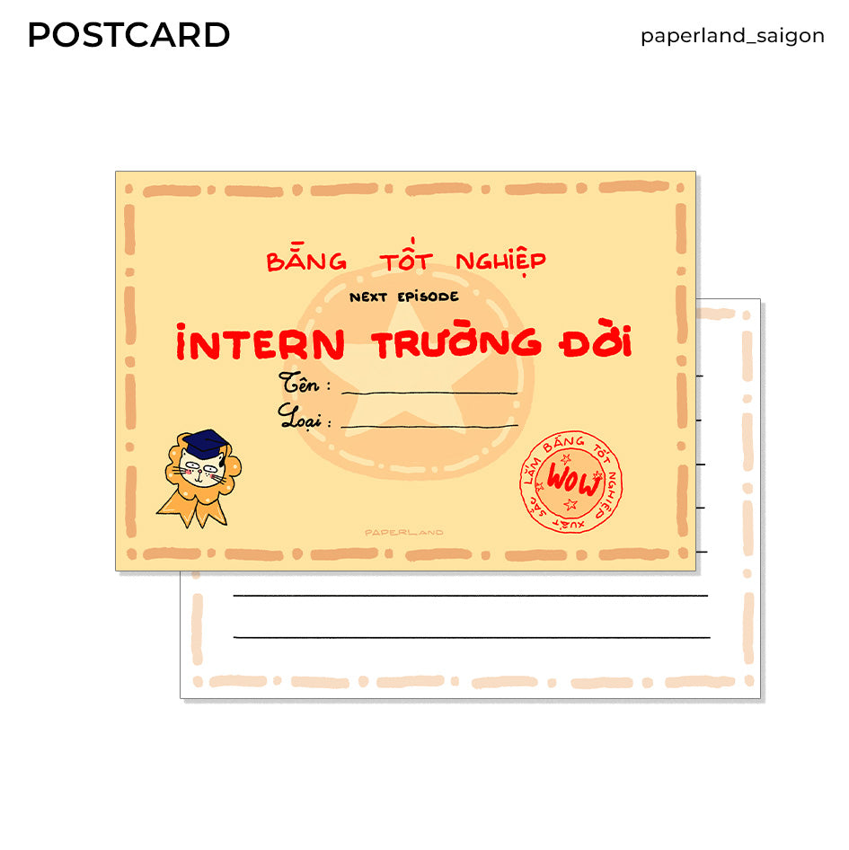 "INTERN" POSTCARD