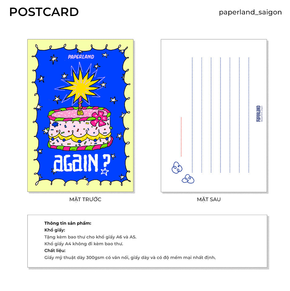 "BIRTHDAY AGAIN?" POSTCARD