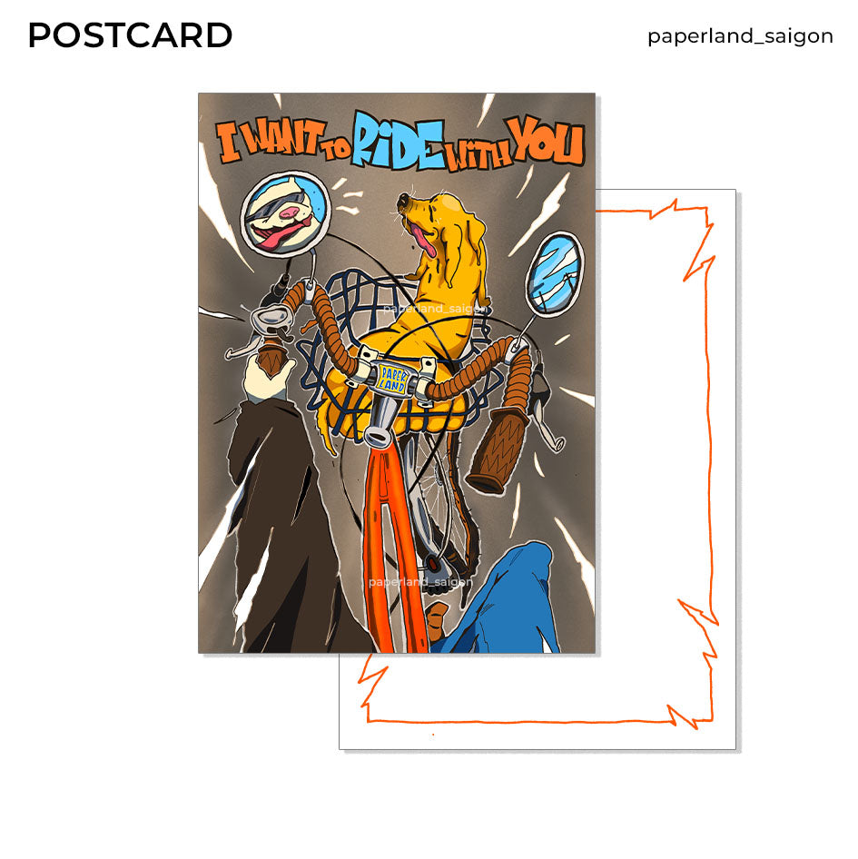 "I WANT TO RIDE WITH YOU" POSTCARD