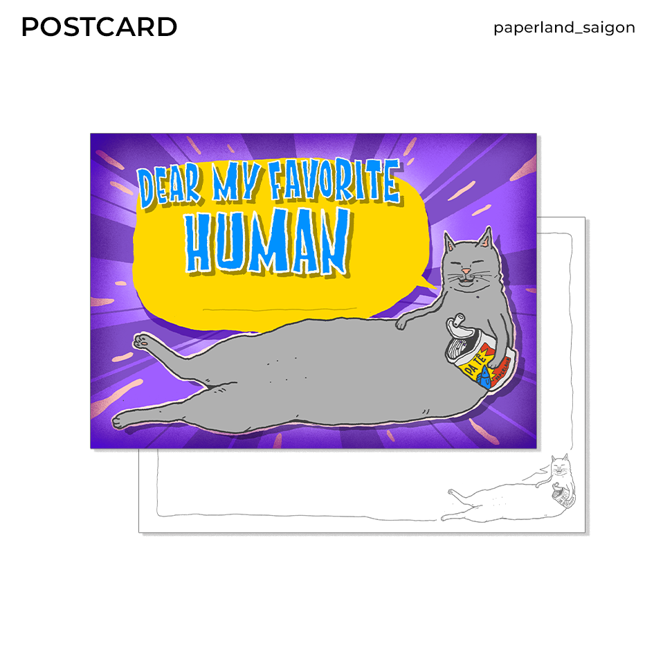 "DEAR MY FAVORITE HUMAN" POSTCARD
