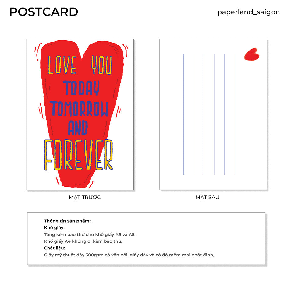 "LOVE YOU FOREVER" POSTCARD