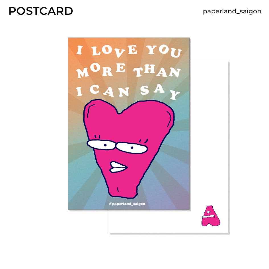 "MORE THAN I CAN SAY" POSTCARD