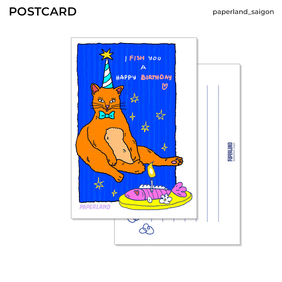 "I FISH YOU A HAPPY BIRTHDAY" POSTCARD