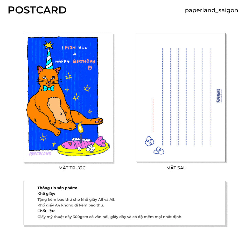 "I FISH YOU A HAPPY BIRTHDAY" POSTCARD