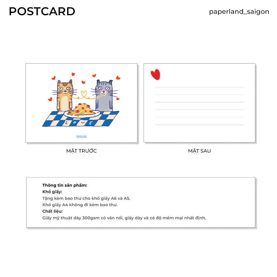 "NOODLE CAT" POSTCARD