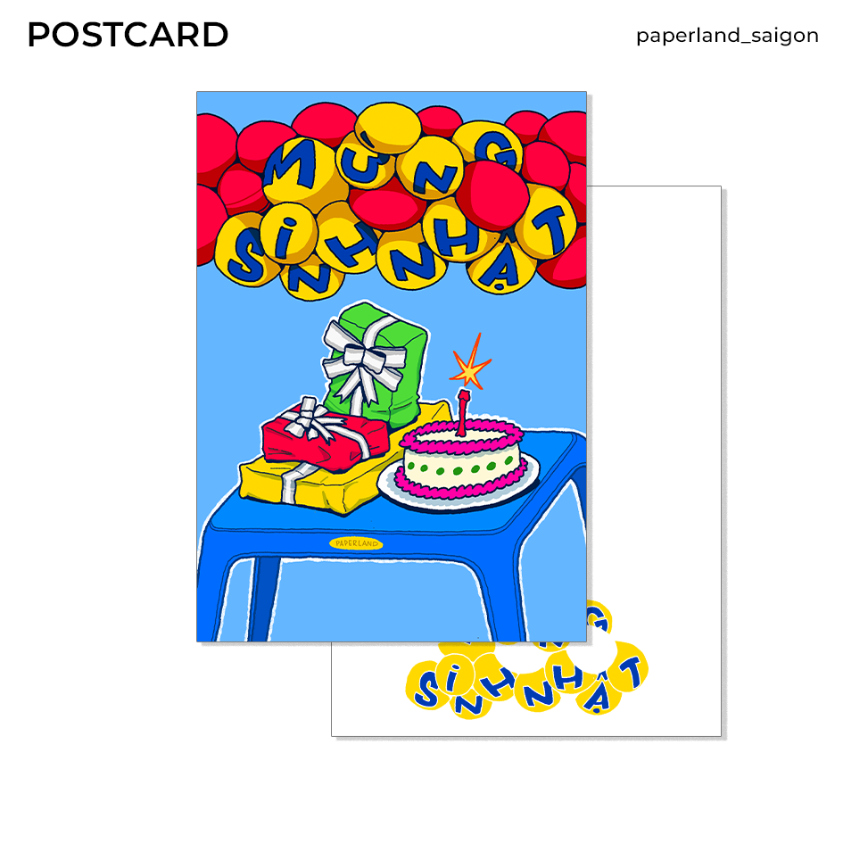 "MỪNG SINH NHẬT" POSTCARD