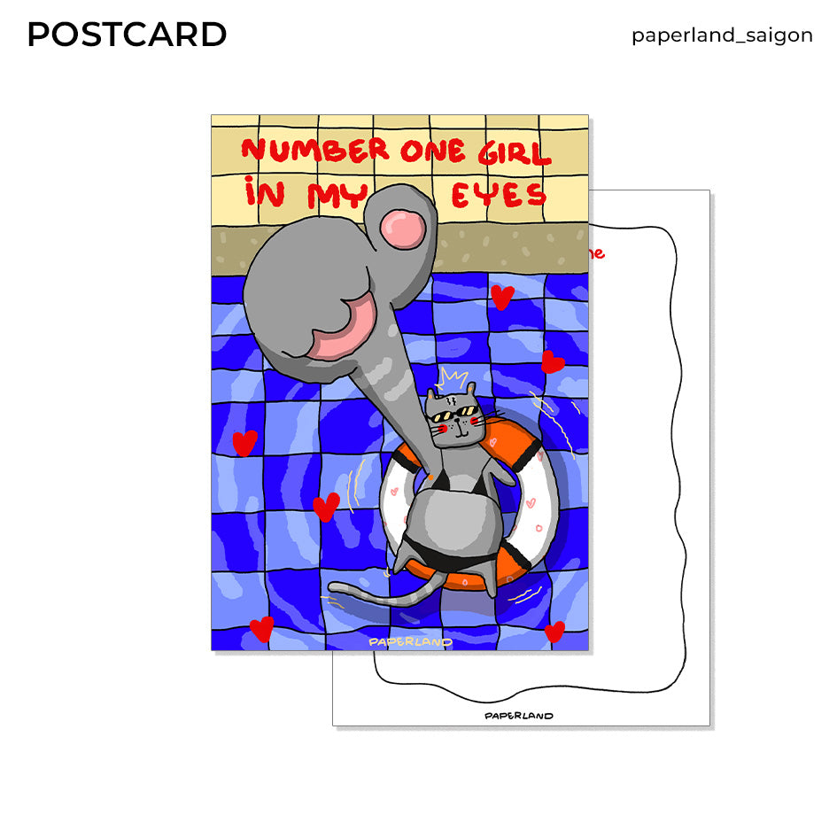 "NUMBER ONE GIRL/BOY IN MY EYES" POSTCARD