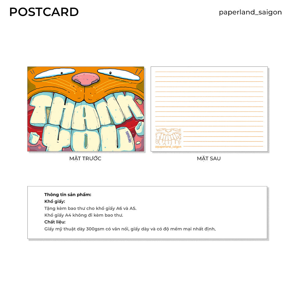 "THANK YOU" POSTCARD