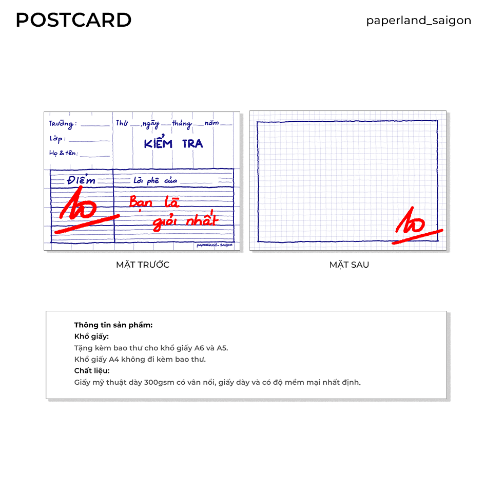 "ĐIỂM 10" POSTCARD