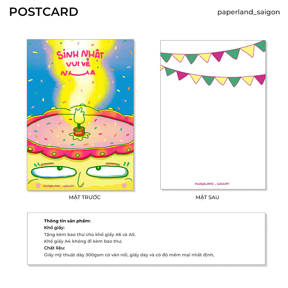 "SINH NHẬT VUI VẺ NHA" POSTCARD