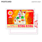 "VÉ SỐ LỜI CHÚC GIÀU CÓ" POSTCARD