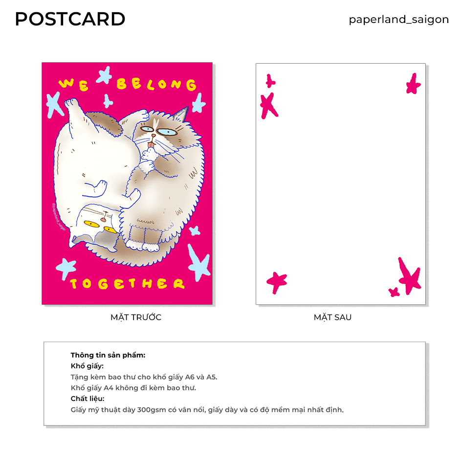 "WE BELONG TOGETHER" POSTCARD