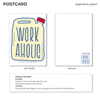 "WORKAHOLIC" POSTCARD