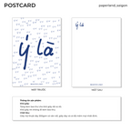 "Ý LÀ" POSTCARD