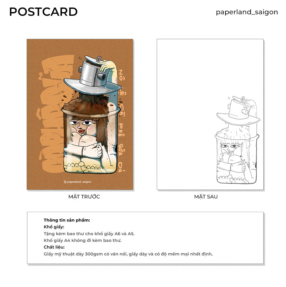 "MATCHA, CÀ PHÊ" POSTCARD