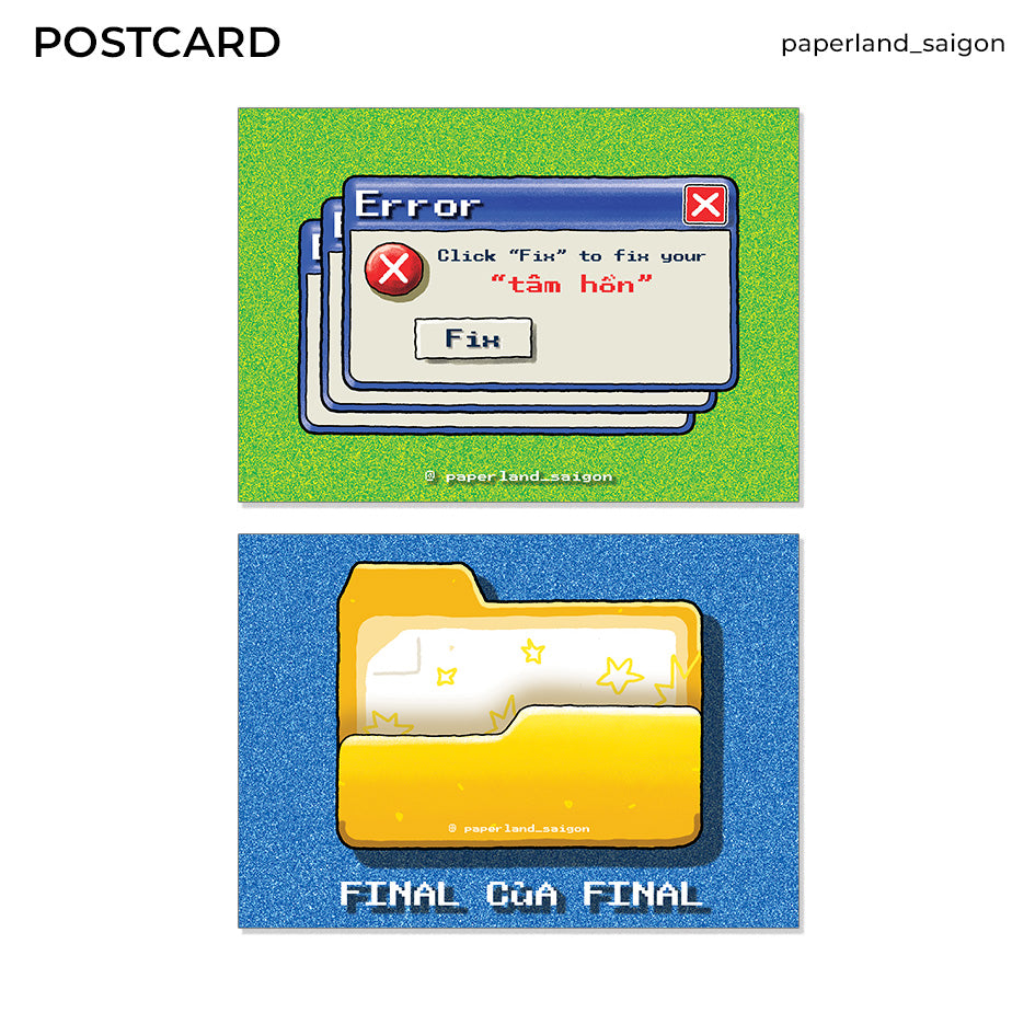 "FOLDER, ERROR" POSTCARD