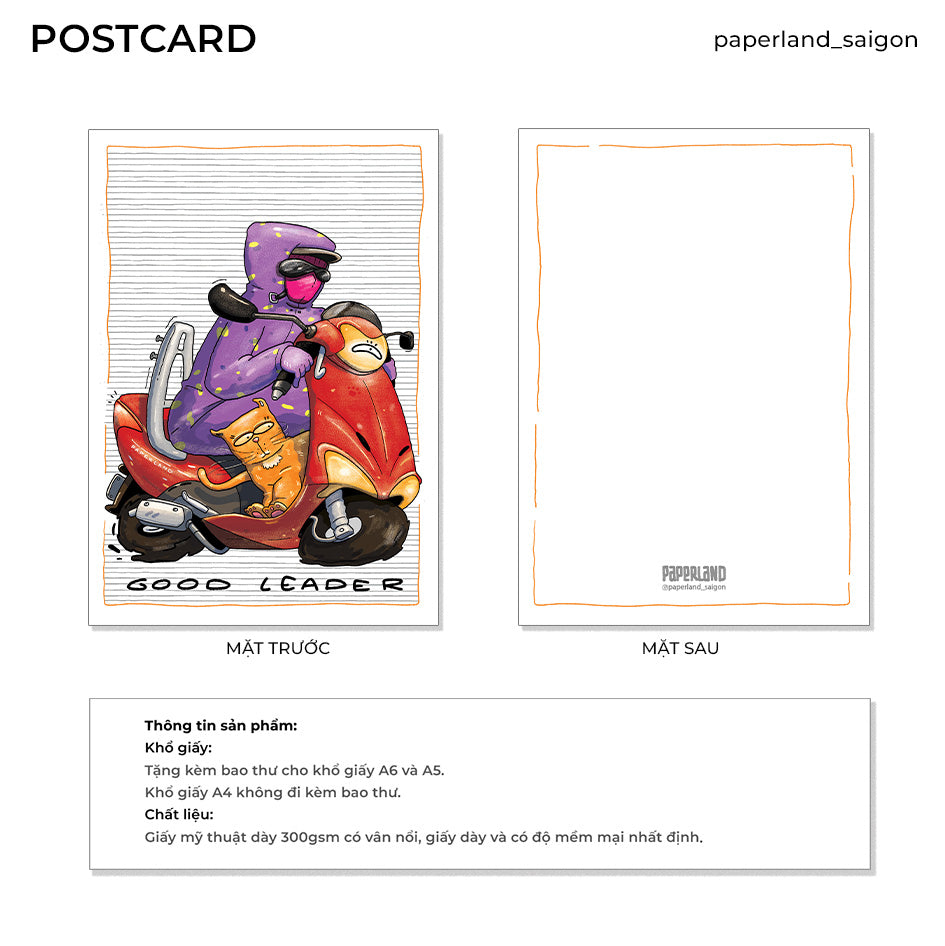 "GOOD LEADER" POSTCARD