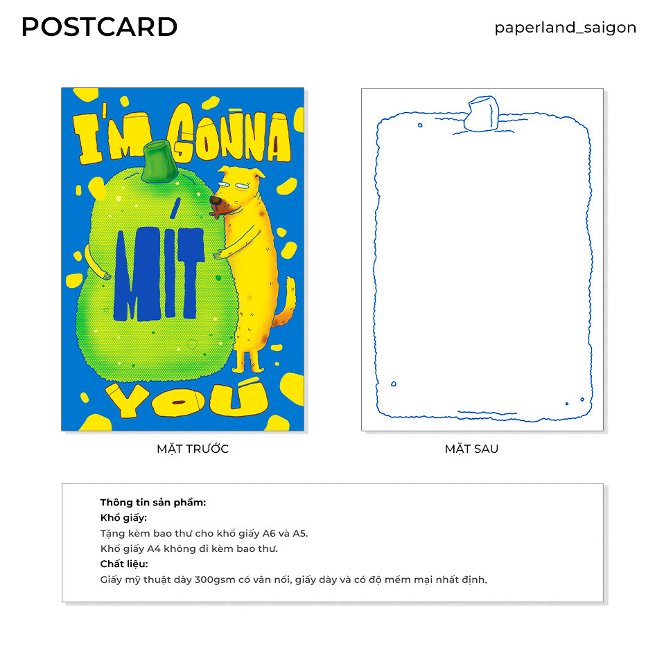 "I'M GONNA MÍT YOU" POSTCARD