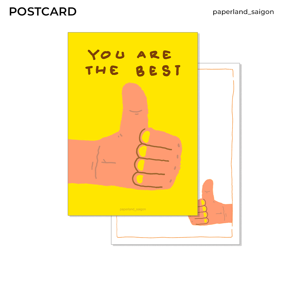 "YOU ARE THE BEST" POSTCARD