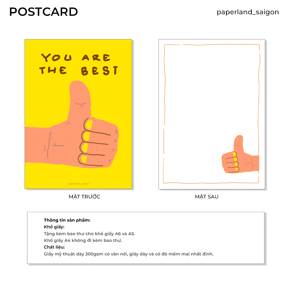 "YOU ARE THE BEST" POSTCARD