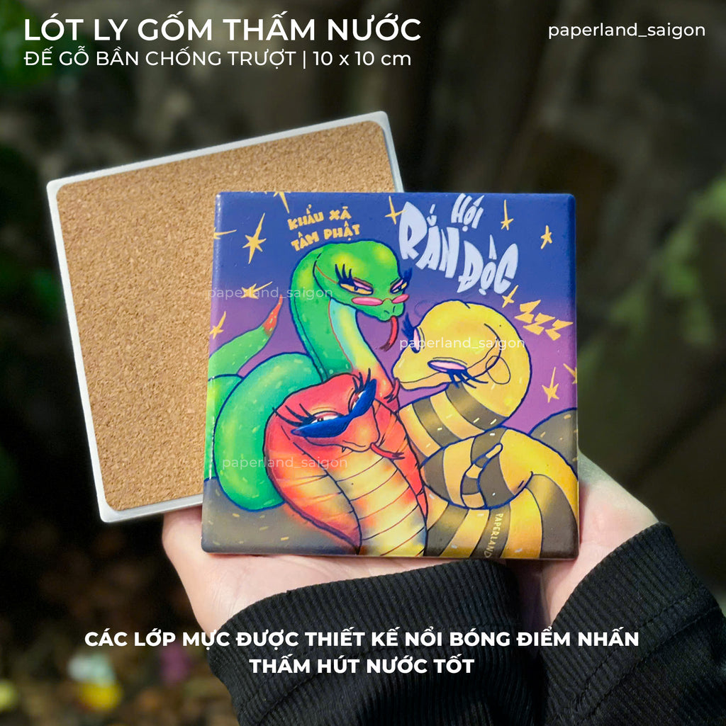"RẮN ĐỘC" CERAMIC COASTER