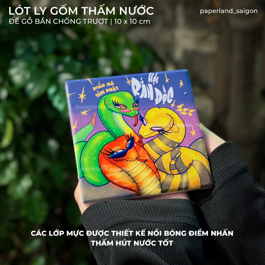 "RẮN ĐỘC" CERAMIC COASTER