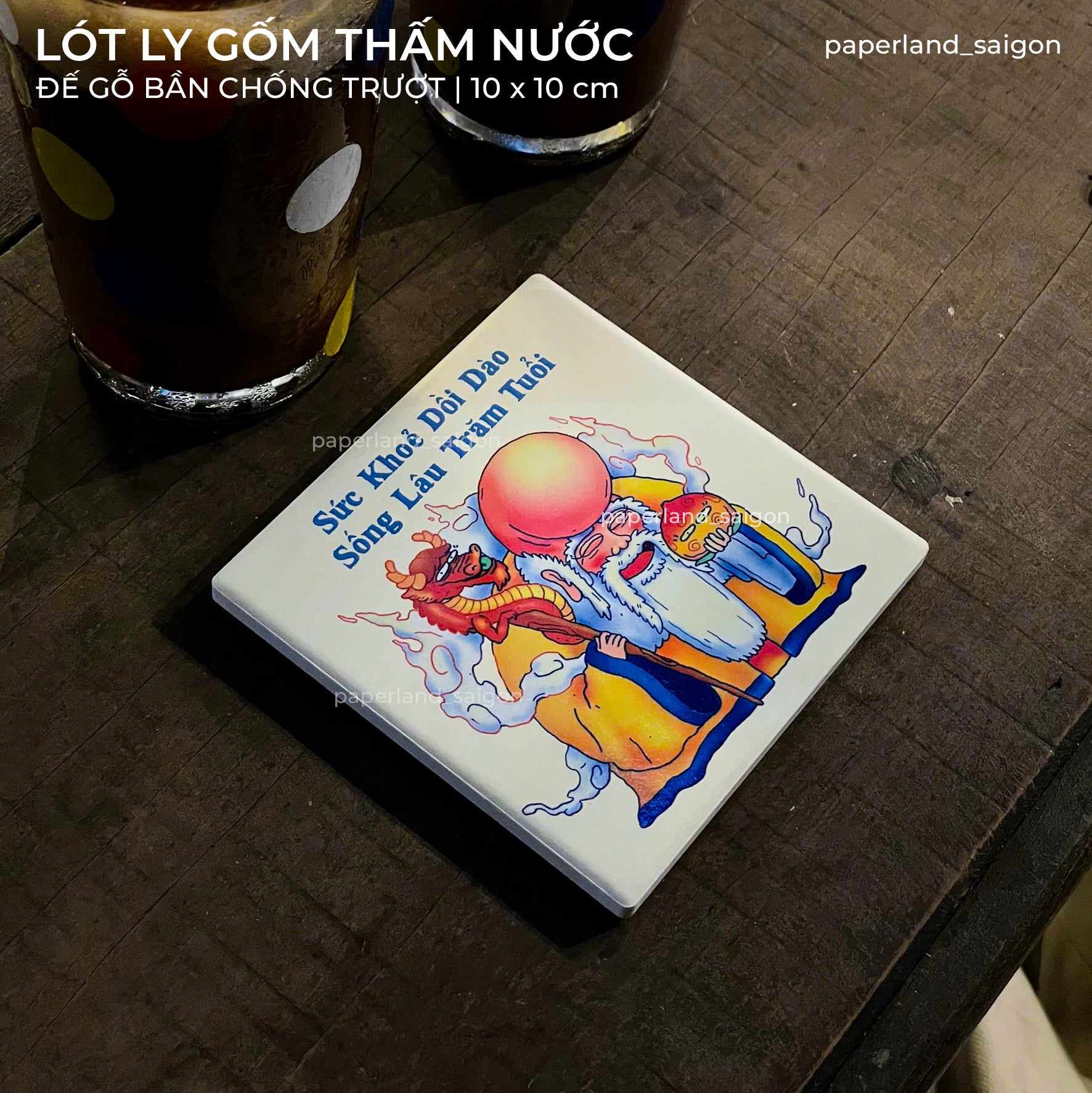 "ÔNG THỌ" CERAMIC COASTER