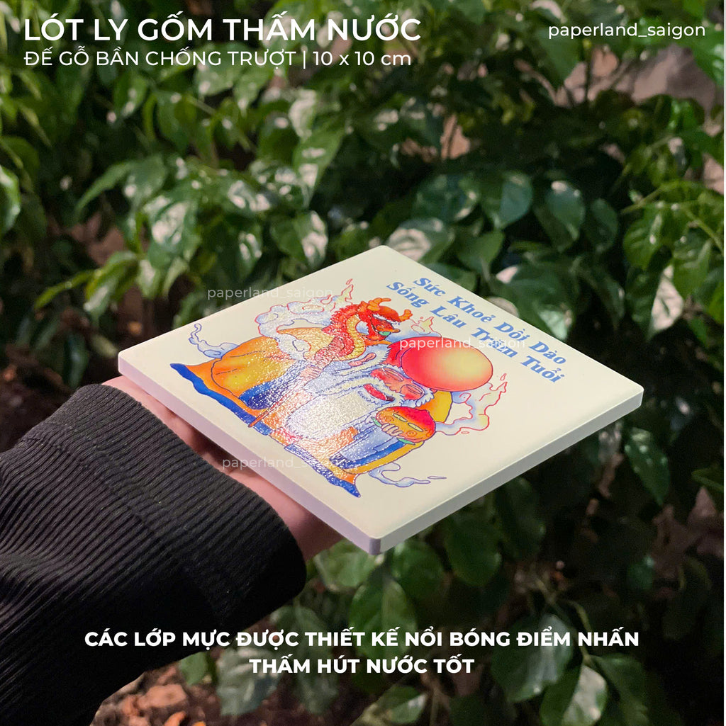 "ÔNG THỌ" CERAMIC COASTER