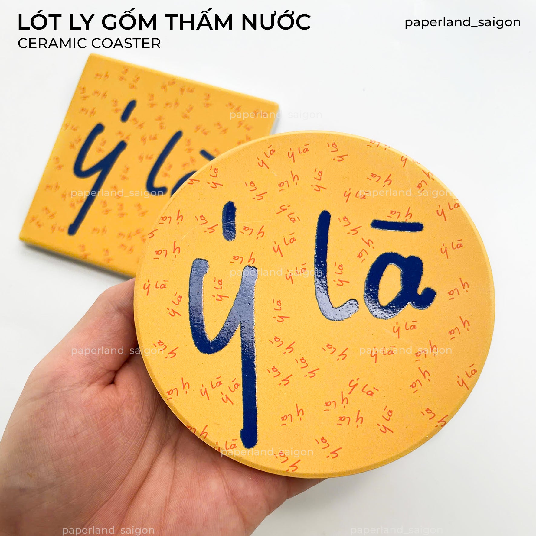 "Ý LÀ" CERAMIC COASTER