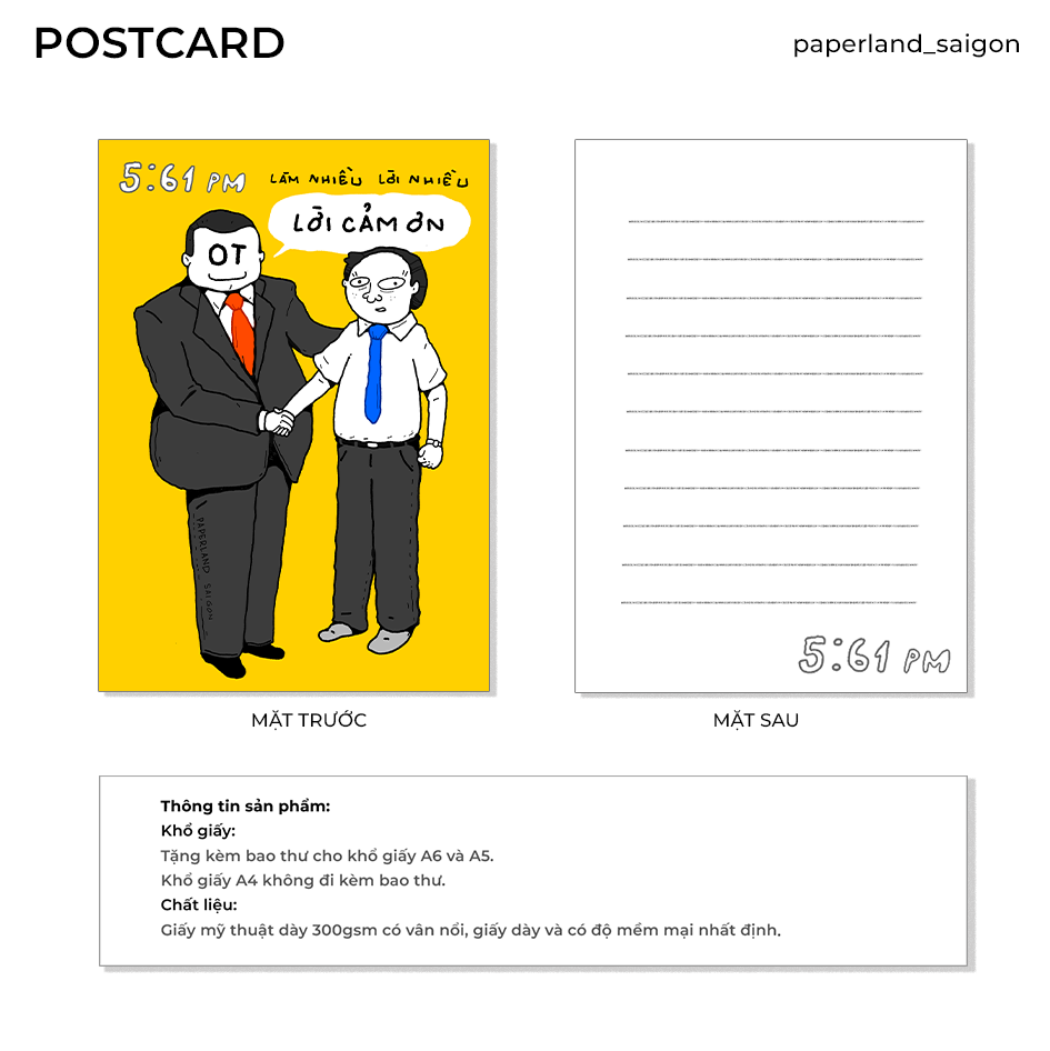 "5:61 pm" POSTCARD