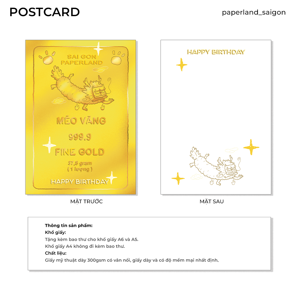 "CÂY VÀNG MAY MẮN" POSTCARD