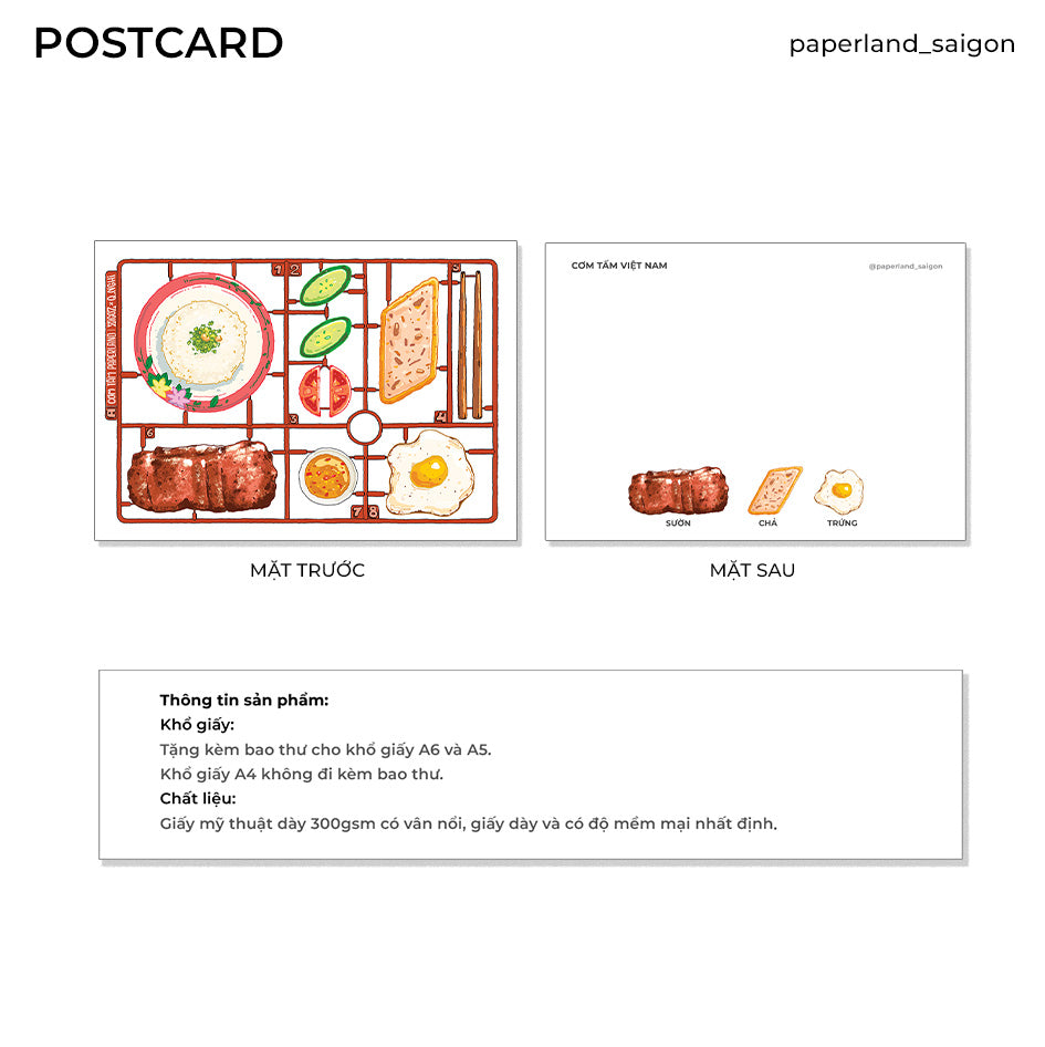 "RUNNER CƠM TẤM VIỆT NAM" POSTCARD