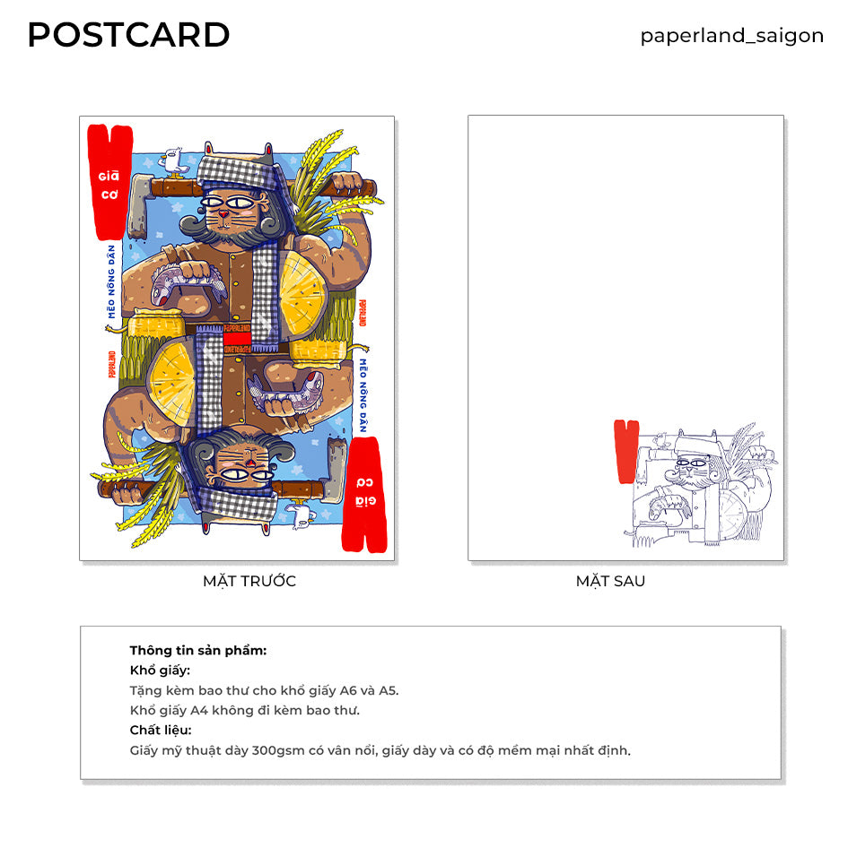 "LÁ BÀI BÁC NÔNG DÂN" POSTCARD