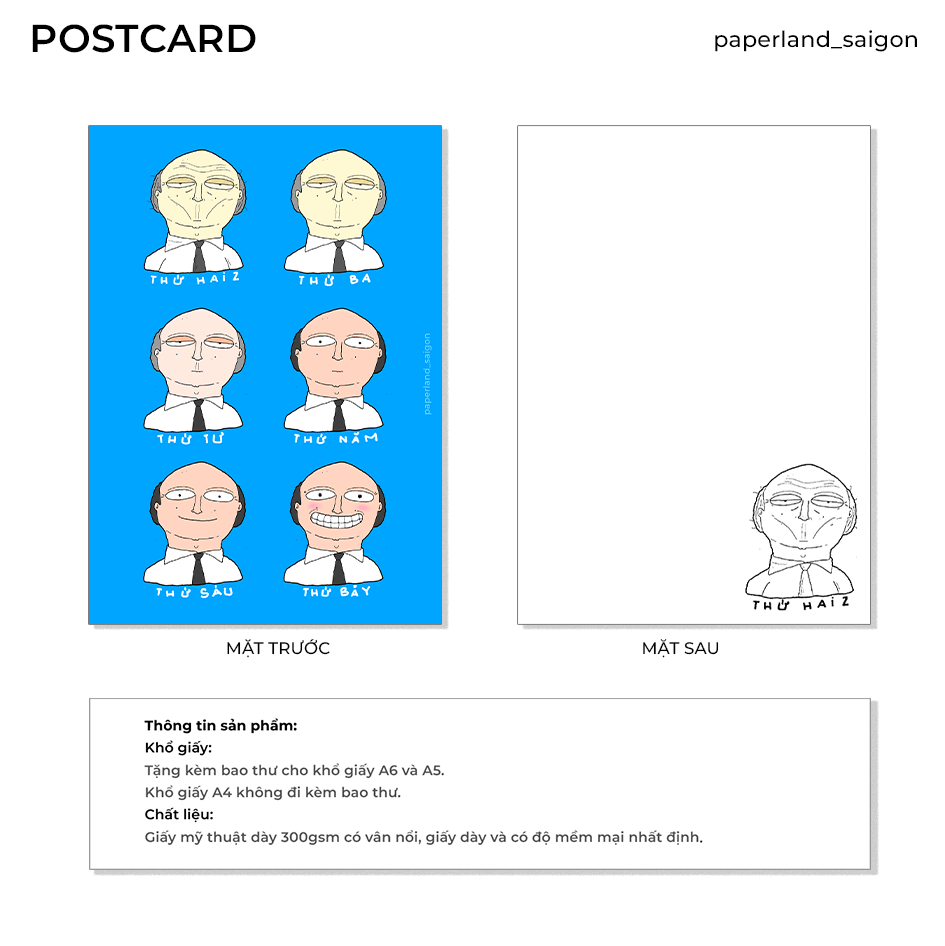 "1 TUẦN ĐI LÀM" POSTCARD